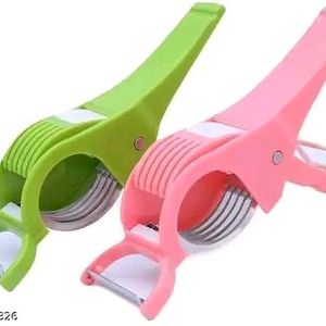 2 In 1 Vegetable Cutter Lock With Peeler 👌💯
