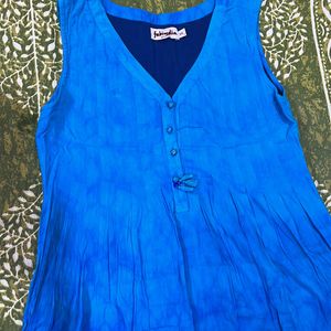 Fab India Dress - Ocean Blue