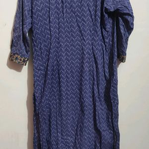 Blue Color Cotton Kurti For Girl Or Women