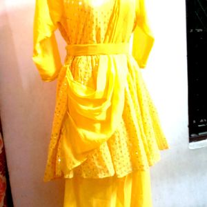 Yellow 💛 Haldi Ceremony Dress