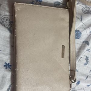 Beige Sling Purse Or Bag