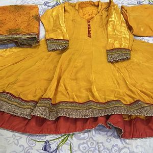 Frock Suit Set With Duppata and Pajami