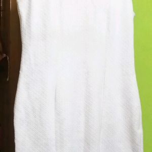 White Knee Length Dress