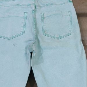 High Waist Sea Green(28) Jean