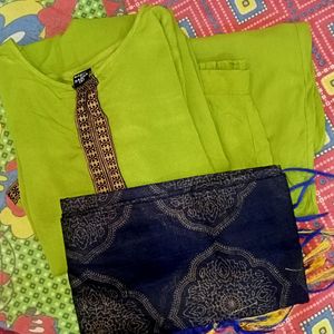 Sawan Special Green Kurta Dupatta Palazzo Set