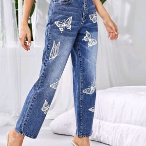 Butterfly Blue Mom Jean's