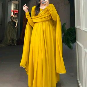 Frock Suit Yellow For Women