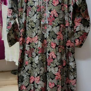 Printed Kurta set women with neck design