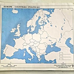 Political Maps Of India and Europe Combo