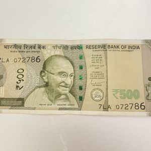 786 Unique Number- 500 Rupees Note