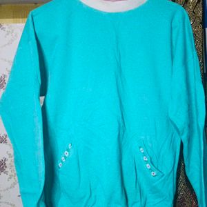 Women blue sweatshirt