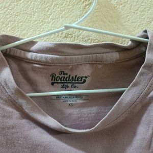 Roadster Mauve Solid T Shirt