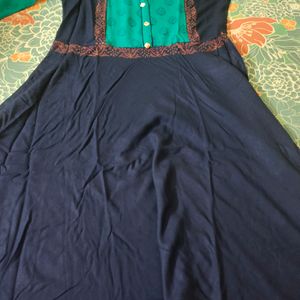 Blue Feeding Anarkali Kurta