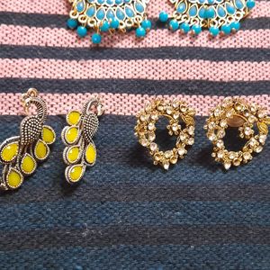 8 Pair Of Earrings Combo