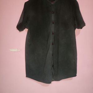 Chines Collar Black Half Tshirt For Men