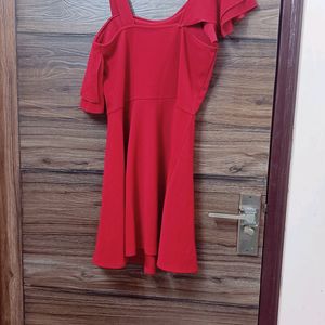 Flared Maroon Dress