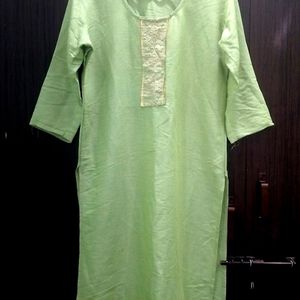 Lime Green Colour Kurti