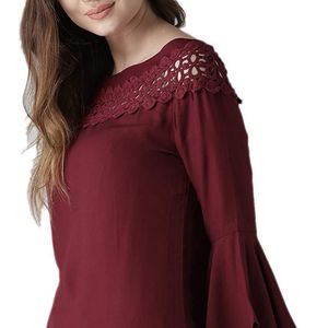 Style Quotient Maroon Top