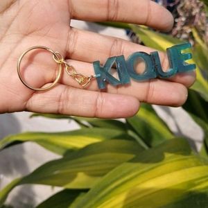 Resin Art Small Alphabet Design Keychain& Pendent