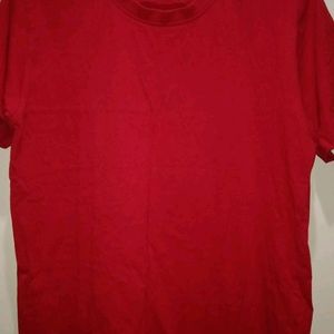 Plain Red Tshirt Woman's