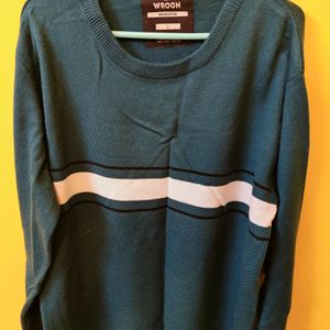 Wrogn Men's Woolen Teal Sweater