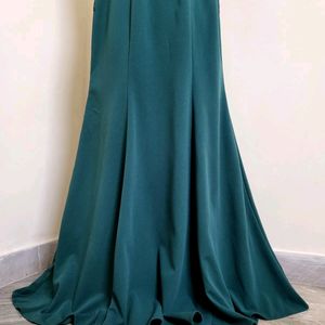 Bottle Green Long Gown