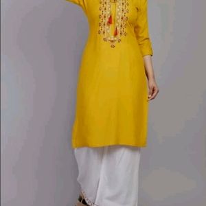 Yellow Embroided Kurta🌻