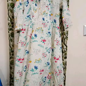 Beautiful Printed White Kurta