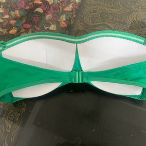 NECK STRAP BRA IN GREEN