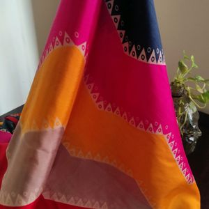 Duppta Multi Colours Crepe Silk