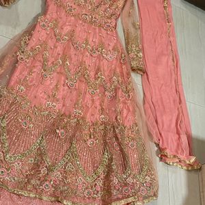 Beautiful HEAVY BRIDAL LEHNGA CHOLI WITH NET .