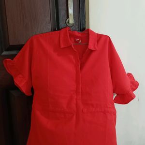 Red Shirt Style Top