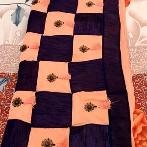 Checks Design Saree