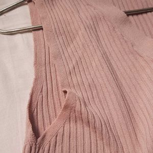 Baby Pink V Neck Top