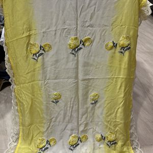 Lemon Yellow Shaded Dupatta