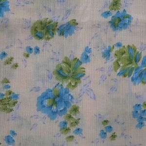 4 Mtr Floral Wrinkles Fabric