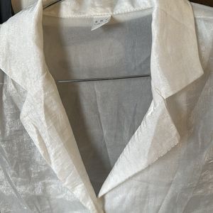 White Organza Shirt For Women