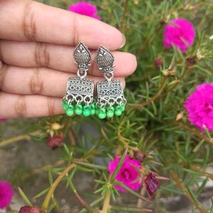 Green Silver Oxidized Jewellery