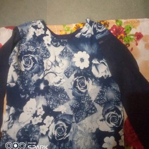 Long Floral Print Kurti