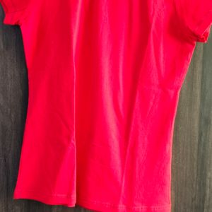 Plain Red Tshirt For Girls