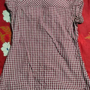 Ladies Red Checked Shirt