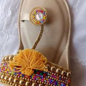 Multicolored Kholapuri Flats