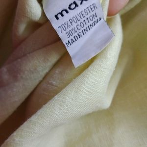 Women Light yellow Embroided Kurta