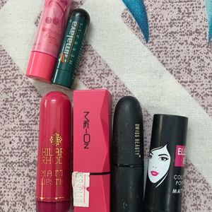 Lipsticks, Lipbalm & Himalya Kajal Combo
