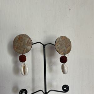 Bambo with Rudraksh Earings