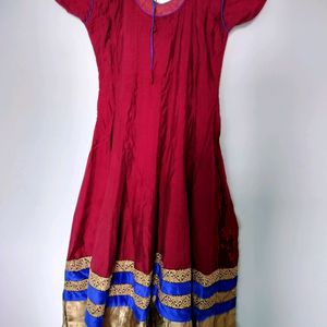 Gown With Pant And Dupatta Set