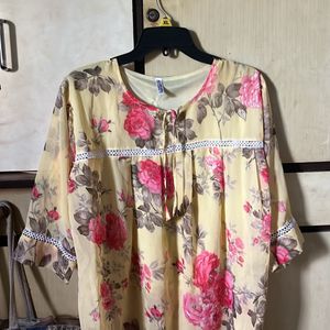 Yellow Flower Print top