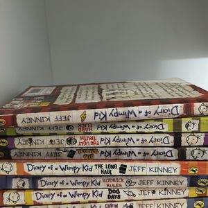 9 books of wimpy kid in good condition