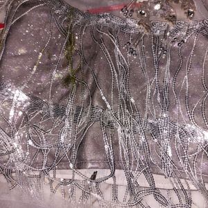 Lehnga Choli Duppata Silver Grey Colour Nice N Wed