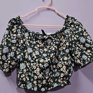 H&M Floral Crop Top